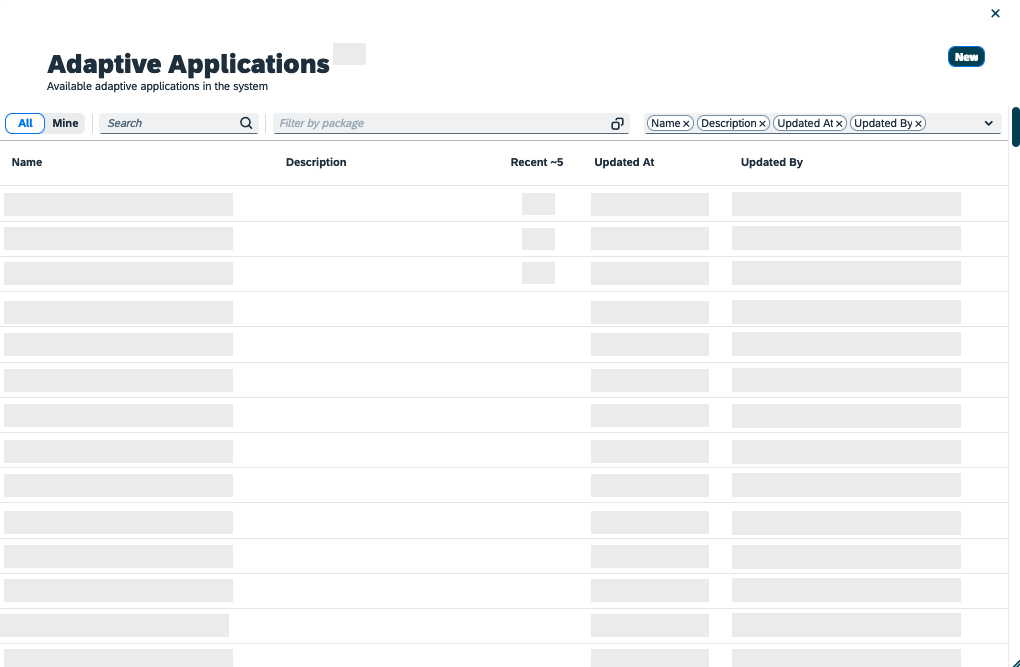 adaptive designer dialog create