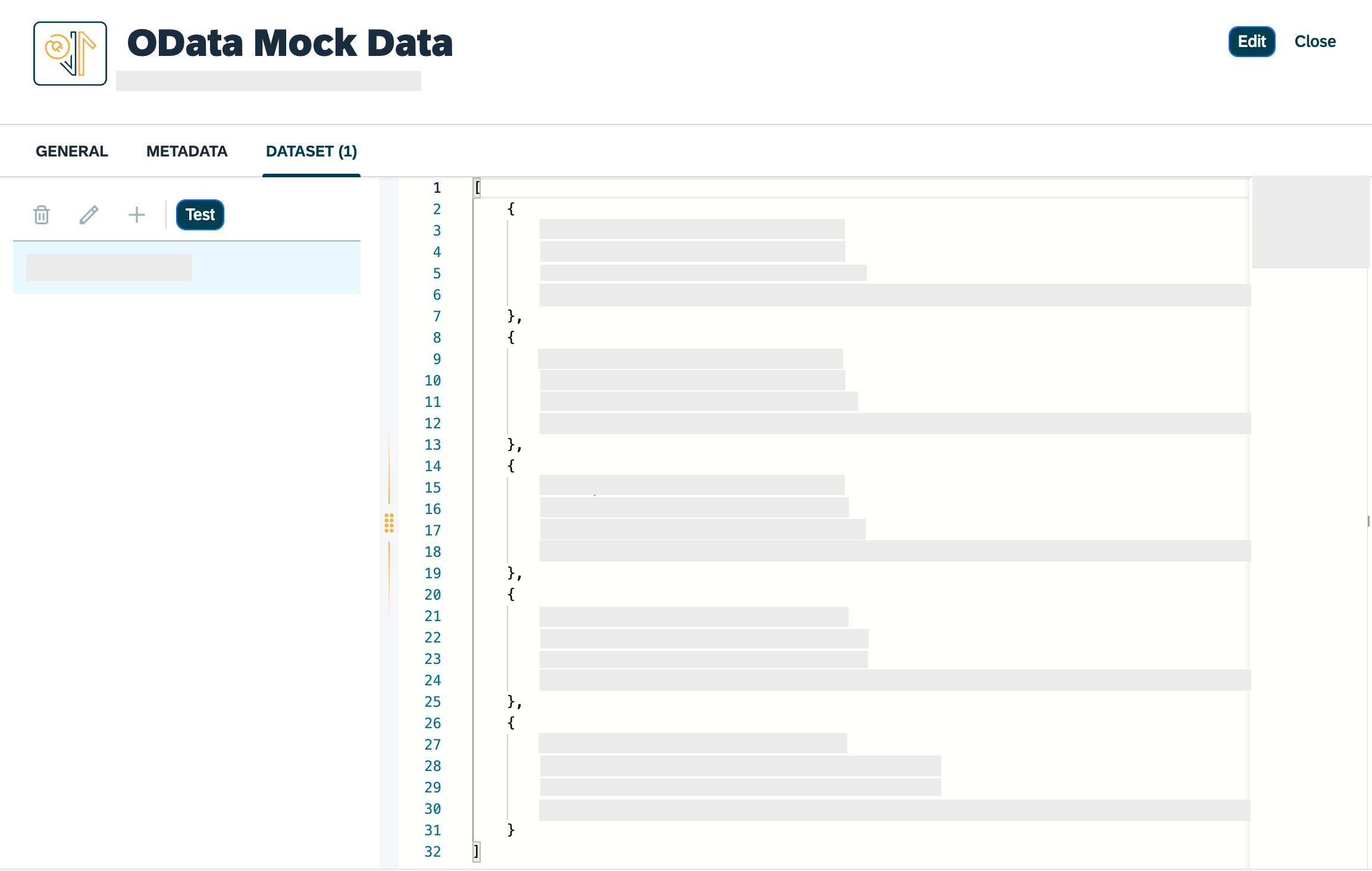 odata mock data dataset test