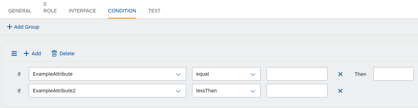 rules engine addgroup