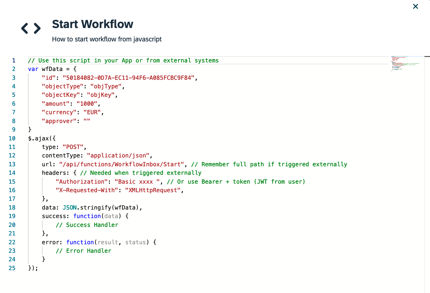 workflow definition start