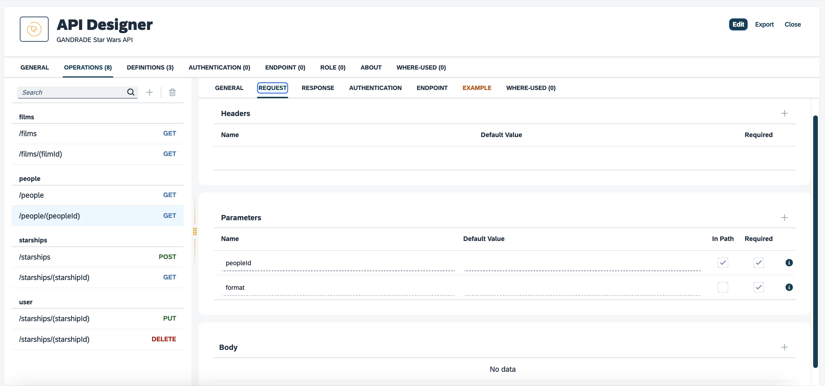 connectors get request parameters