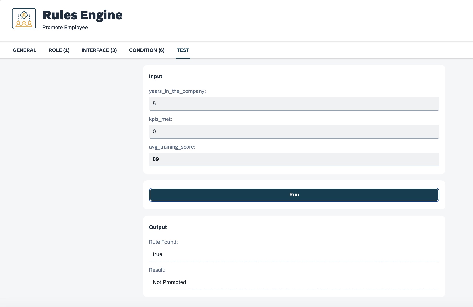 rules engine test example