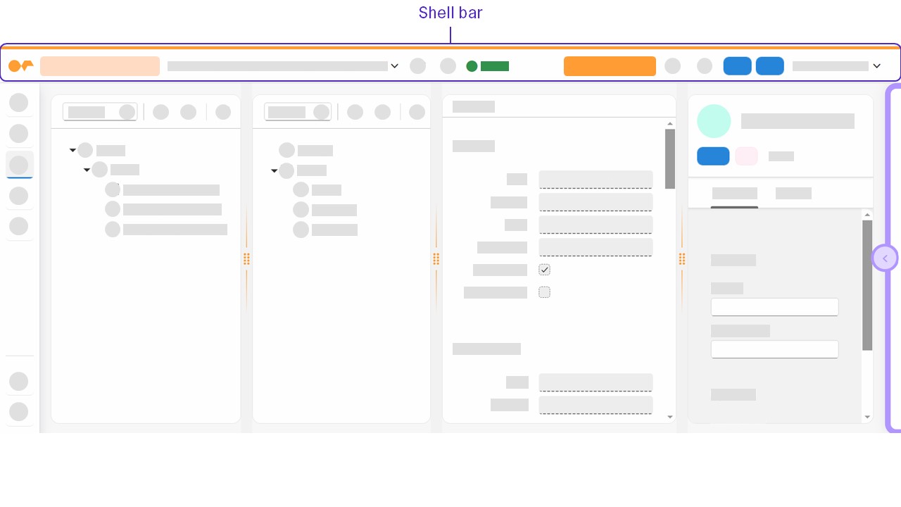 adaptive designer shell bar