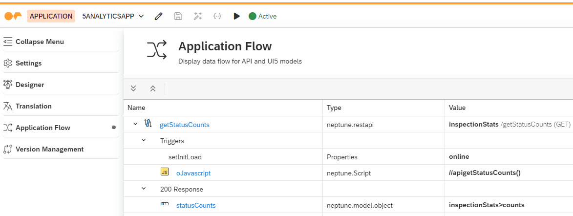 app designer application flow