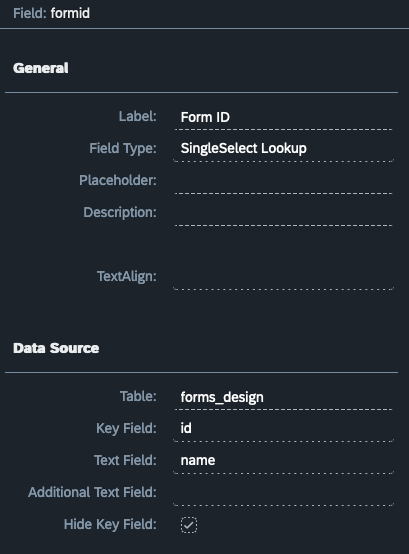 neptune forms data souce config