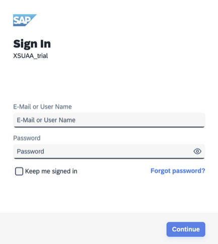 sap btp sso CIS login page