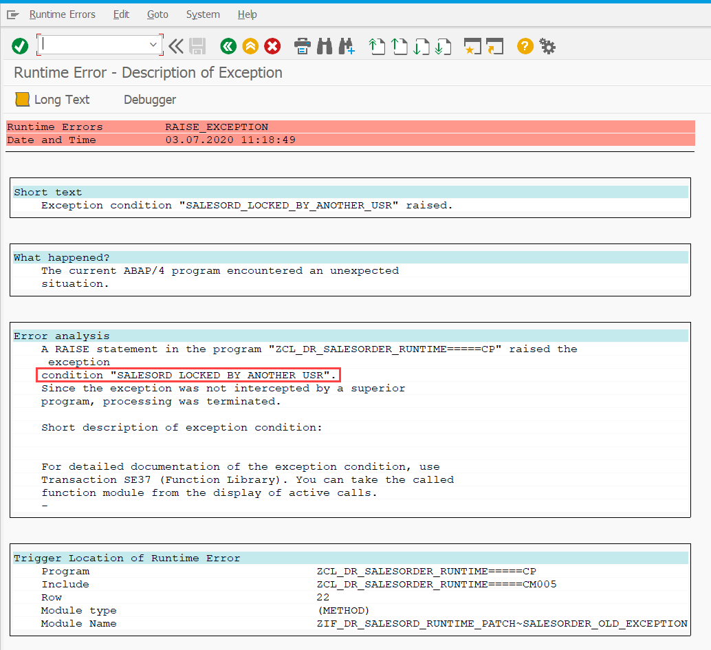 exceptionHandling Example SY SUBRC GUI Description