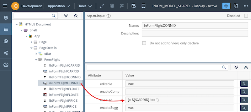 global search expression binding