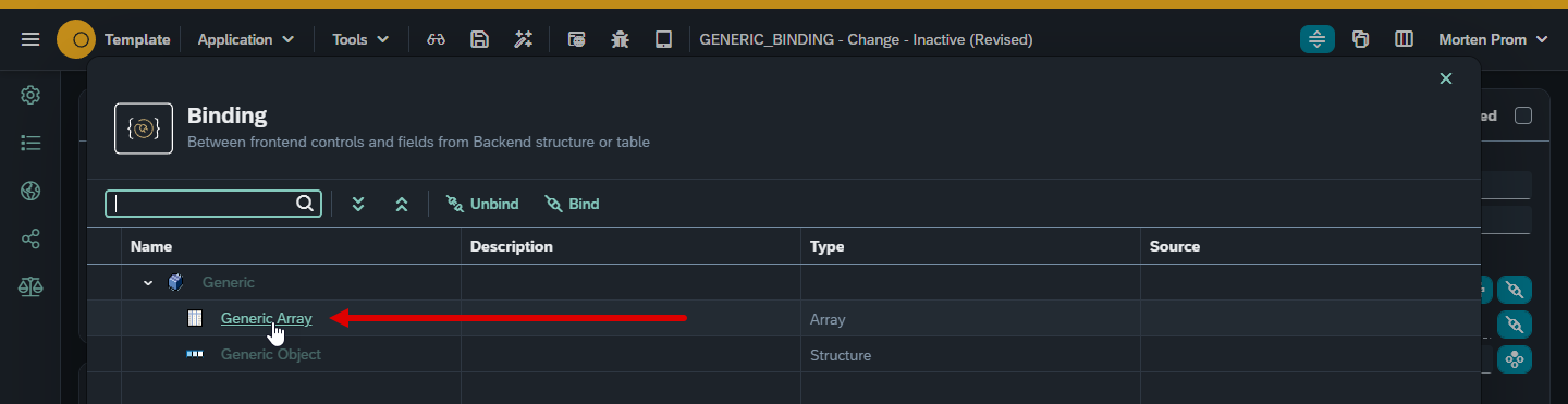 application generic bind 2