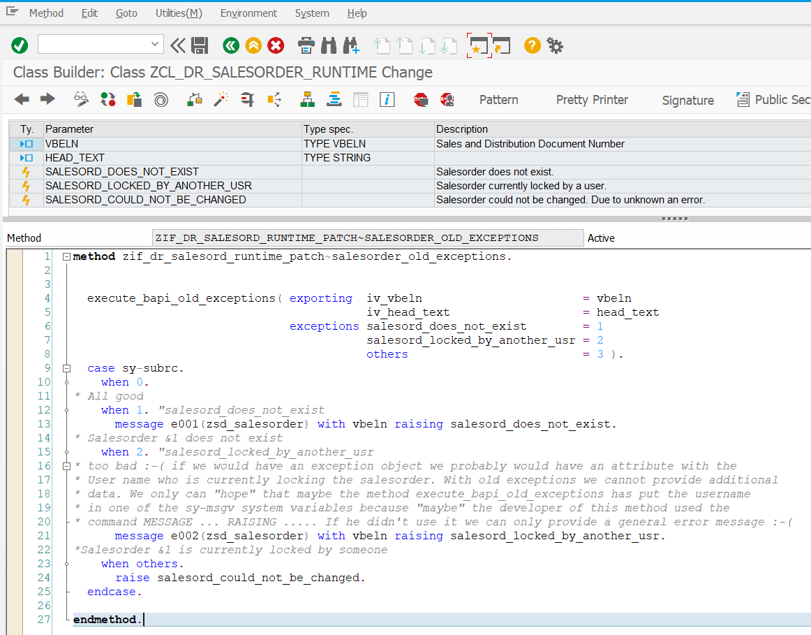 exceptionHandling Example SY SUBRC Method