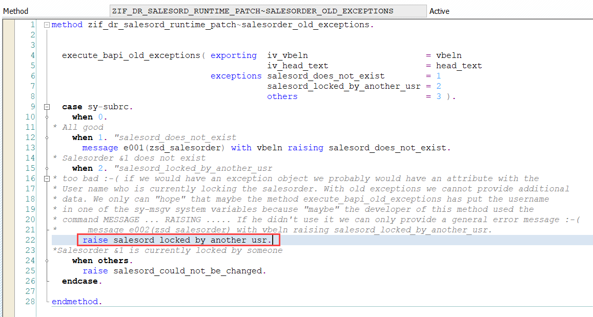 exceptionHandling Example SY SUBRC Raise