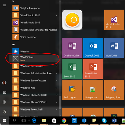 win10client visualstudio appisinstalled