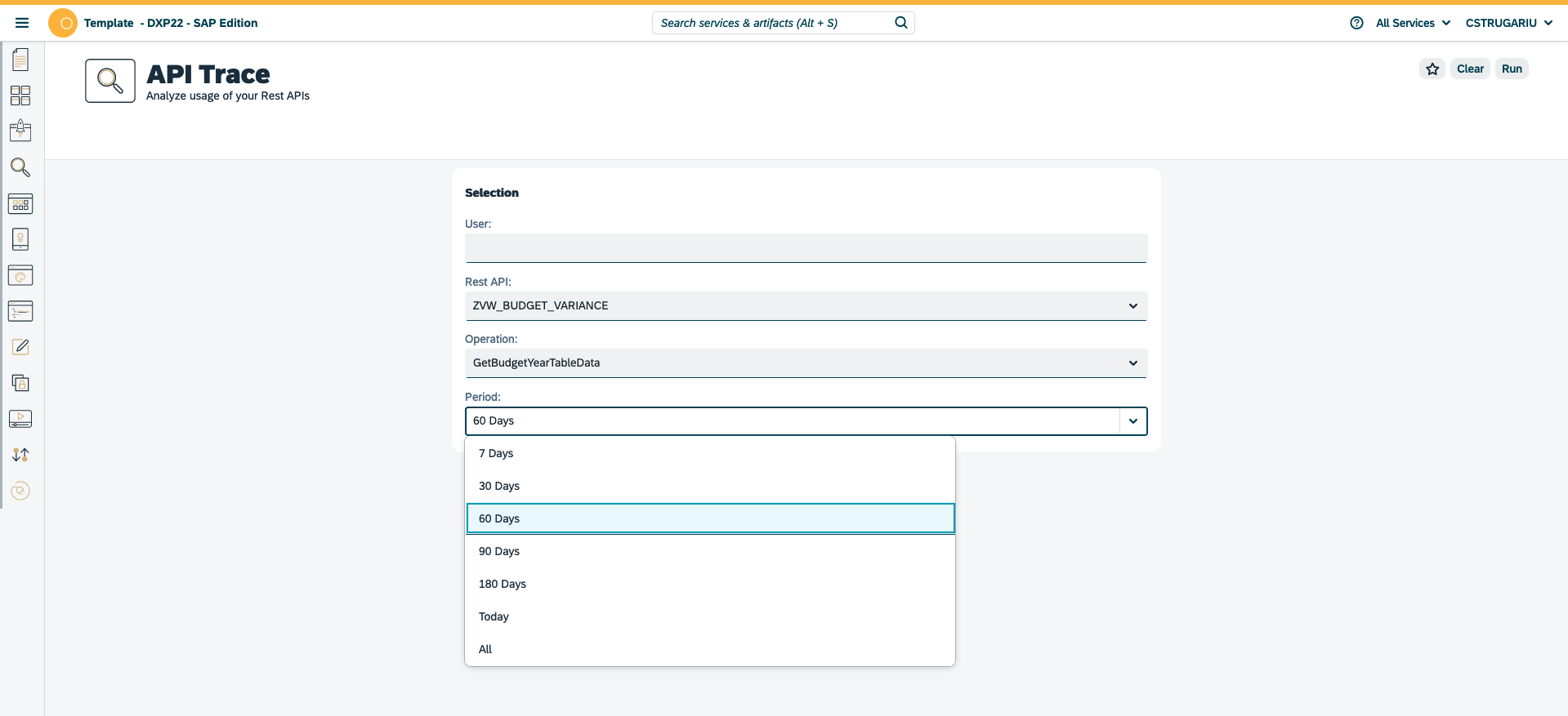 sap edition api trace