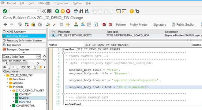 sap edition integration card final method