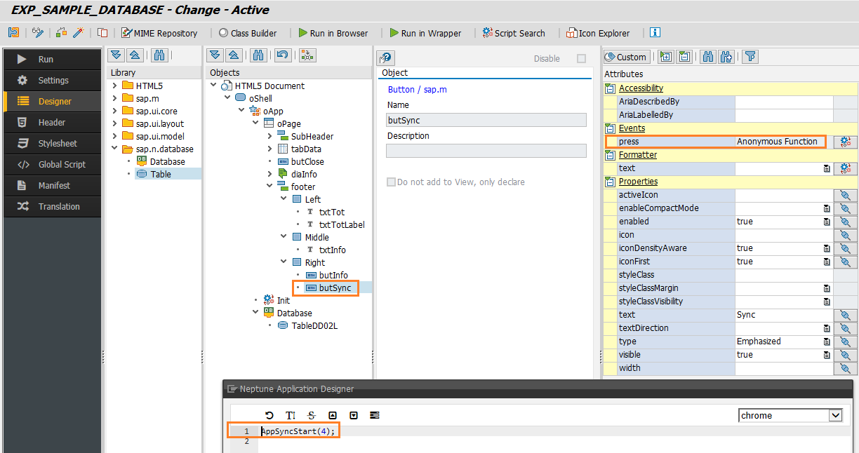 sap database appsync 5